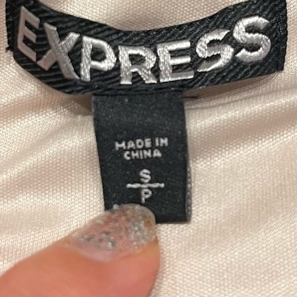 R: Express Aztec Sequin Mini Skirt Tribal Peach Grey Green Geometric Stretch S - Picture 4 of 10